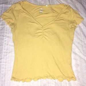 yellow crop top